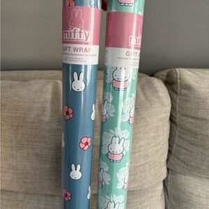 Miffy Gift Wrap Set - Blue and Mint